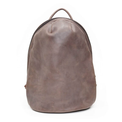 Waxed leather backpack