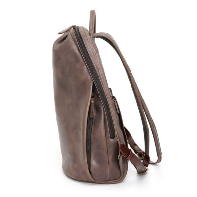 Waxed leather backpack
