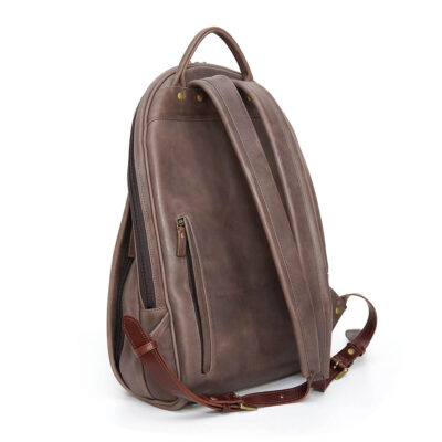 Waxed leather backpack