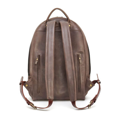 Waxed leather backpack