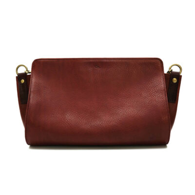 Crossbody bag with pinched side gussets