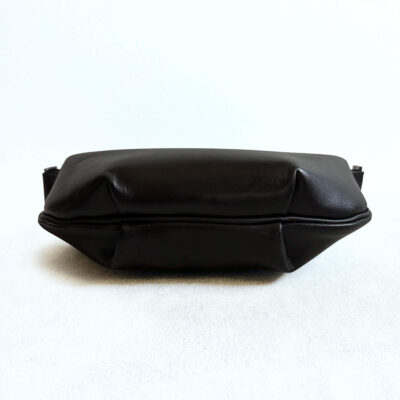 Sleek black leather shoulder bag