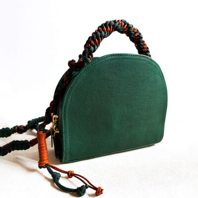 Woven shoulder strap bag