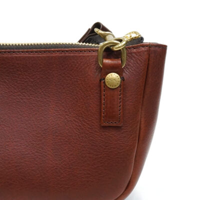 Oiled leather small crossbody bag