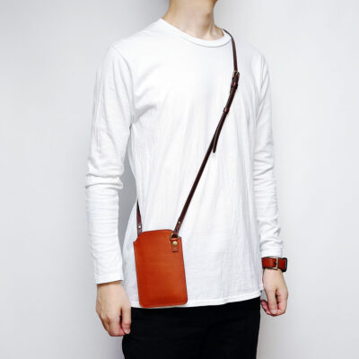 Crossbody iPhone leather case